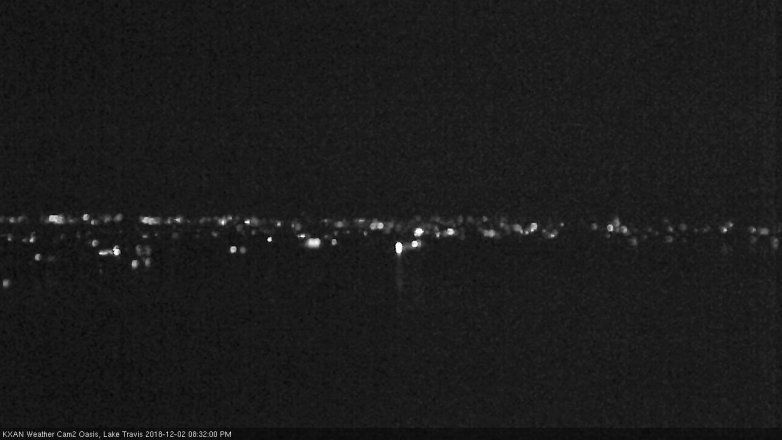 Lake Travis webcam, December 2, 2018 7:35 PM CT