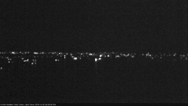 Lake Travis webcam, December 2, 2018 7:40 PM CT