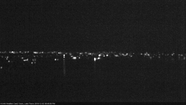 Lake Travis webcam, December 2, 2018 7:50 PM CT
