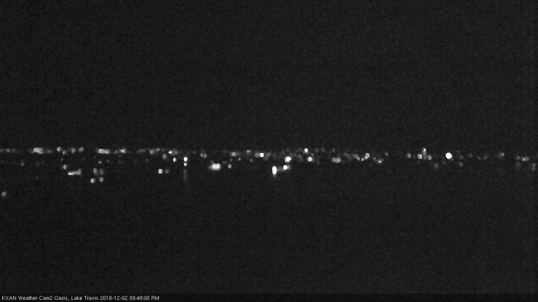 Lake Travis webcam, December 2, 2018 8:50 PM CT