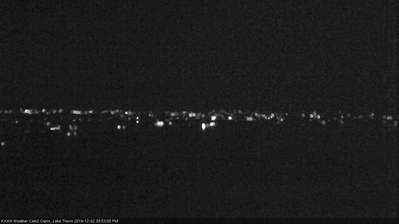 Lake Travis webcam, December 2, 2018 8:55 PM CT