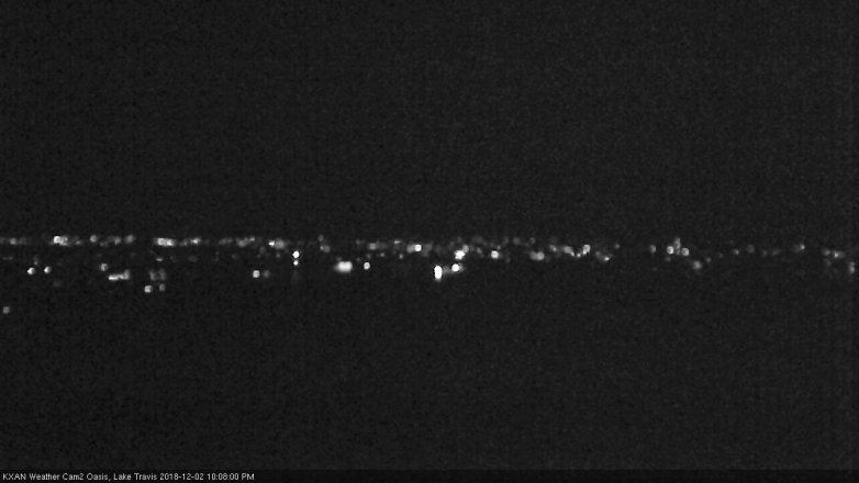 Lake Travis webcam, December 2, 2018 9:10 PM CT