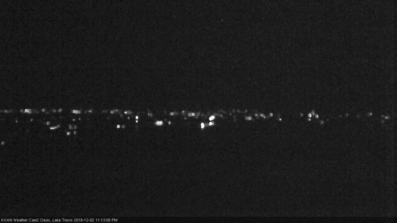 Lake Travis webcam, December 2, 2018 10:15 PM CT