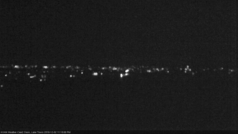 Lake Travis webcam, December 2, 2018 10:20 PM CT