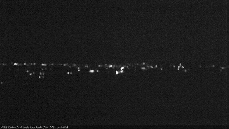 Lake Travis webcam, December 2, 2018 10:45 PM CT
