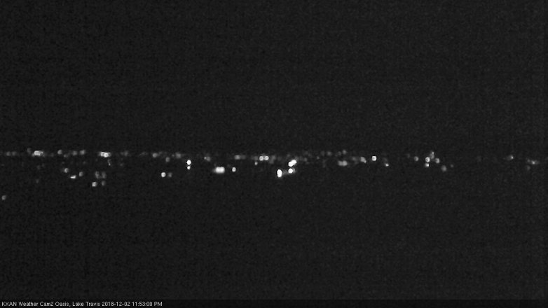 Lake Travis webcam, December 2, 2018 10:55 PM CT