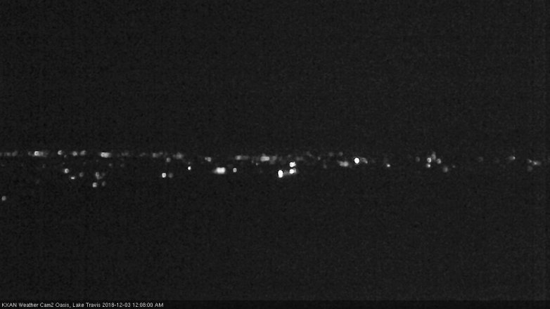 Lake Travis webcam, December 2, 2018 11:10 PM CT