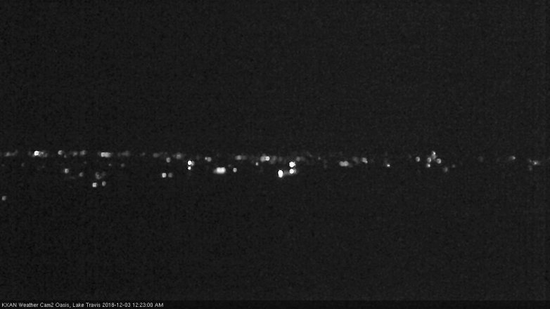 Lake Travis webcam, December 2, 2018 11:25 PM CT