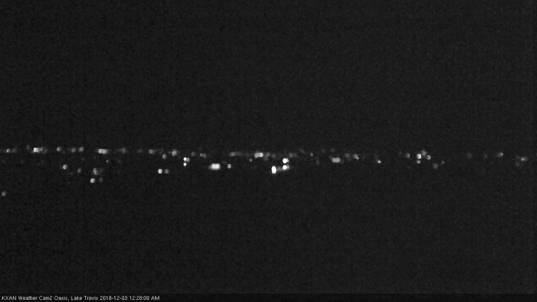 Lake Travis webcam, December 2, 2018 11:30 PM CT