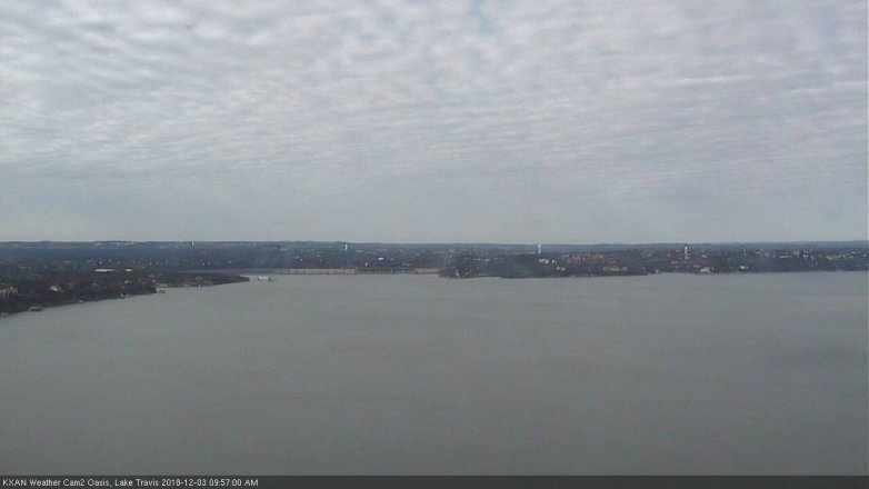 Lake Travis webcam, December 3, 2018 9:00 AM CT