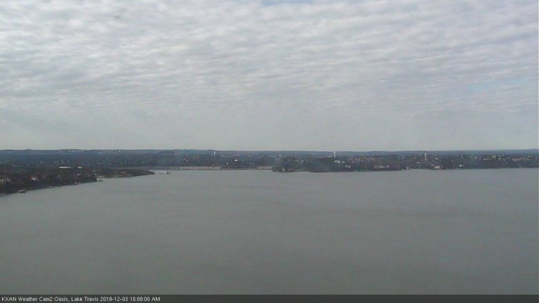 Lake Travis webcam, December 3, 2018 9:10 AM CT