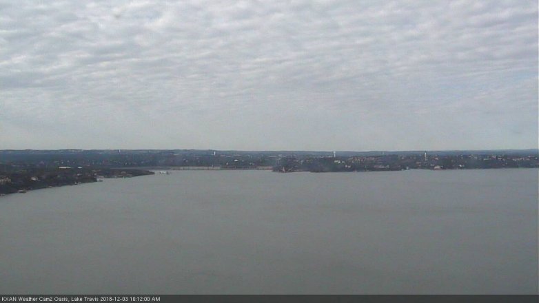 Lake Travis webcam, December 3, 2018 9:15 AM CT