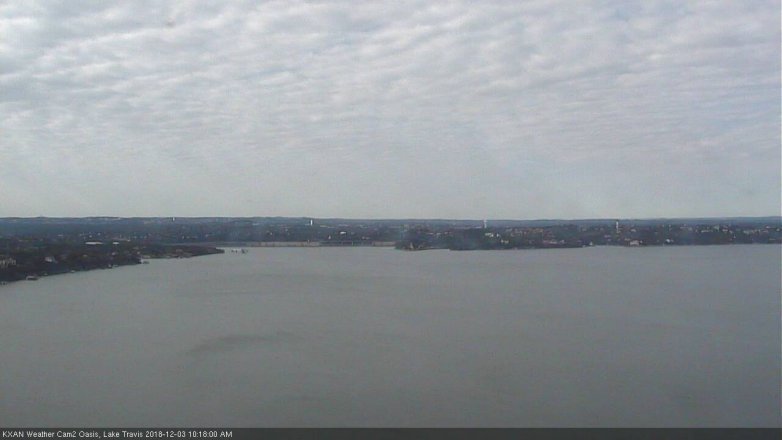Lake Travis webcam, December 3, 2018 9:20 AM CT