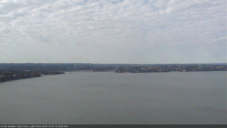 Lake Travis webcam, December 3, 2018 9:25 AM CT