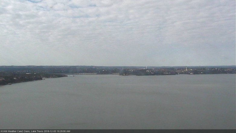 Lake Travis webcam, December 3, 2018 9:30 AM CT
