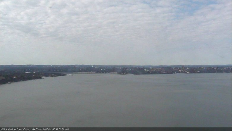 Lake Travis webcam, December 3, 2018 9:35 AM CT