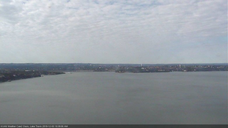 Lake Travis webcam, December 3, 2018 9:40 AM CT