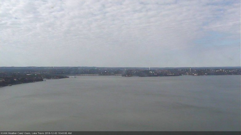 Lake Travis webcam, December 3, 2018 9:45 AM CT
