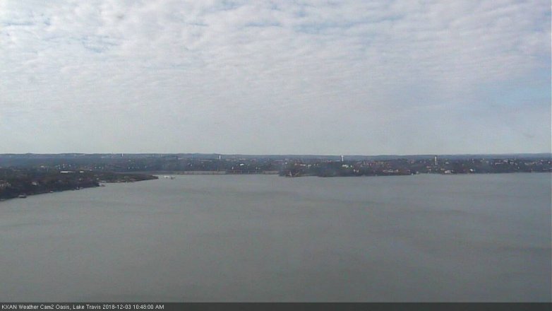 Lake Travis webcam, December 3, 2018 9:50 AM CT