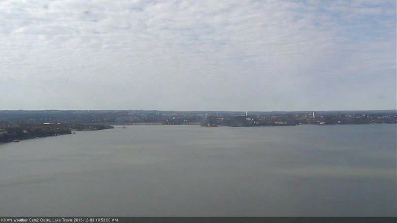 Lake Travis webcam, December 3, 2018 9:55 AM CT