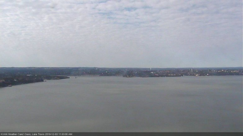 Lake Travis webcam, December 3, 2018 10:05 AM CT