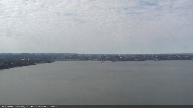 Lake Travis webcam, December 3, 2018 10:10 AM CT