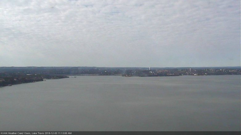 Lake Travis webcam, December 3, 2018 10:15 AM CT