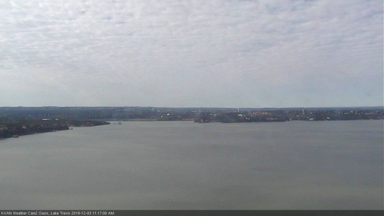 Lake Travis webcam, December 3, 2018 10:20 AM CT