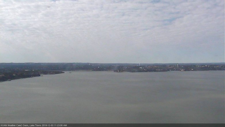 Lake Travis webcam, December 3, 2018 10:25 AM CT