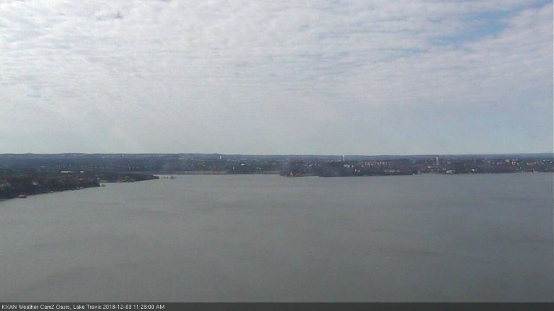Lake Travis webcam, December 3, 2018 10:30 AM CT