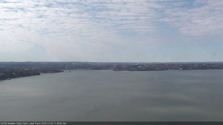 Lake Travis webcam, December 3, 2018 10:40 AM CT
