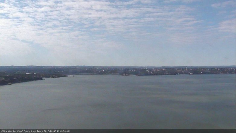 Lake Travis webcam, December 3, 2018 10:45 AM CT