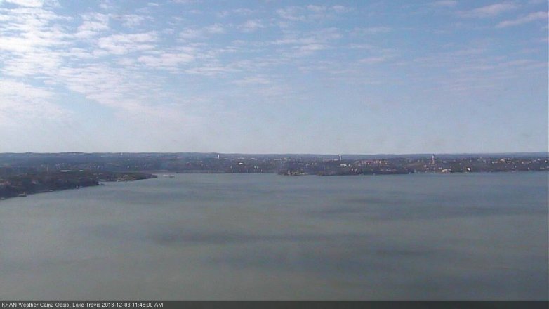 Lake Travis webcam, December 3, 2018 10:50 AM CT