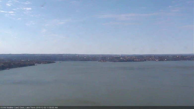 Lake Travis webcam, December 3, 2018 11:00 AM CT