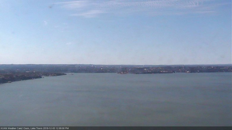 Lake Travis webcam, December 3, 2018 11:10 AM CT