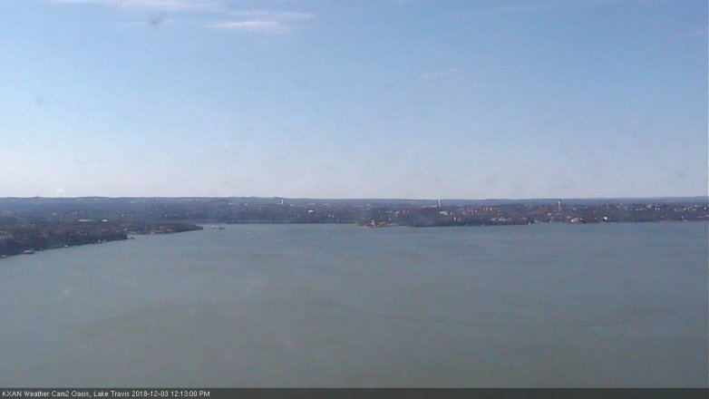 Lake Travis webcam, December 3, 2018 11:15 AM CT