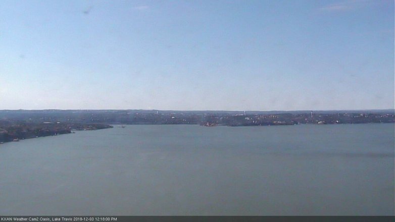 Lake Travis webcam, December 3, 2018 11:20 AM CT
