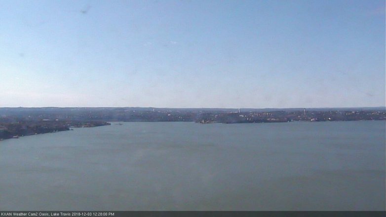 Lake Travis webcam, December 3, 2018 11:30 AM CT