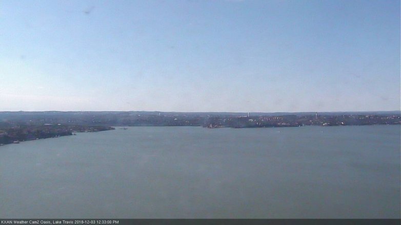 Lake Travis webcam, December 3, 2018 11:35 AM CT