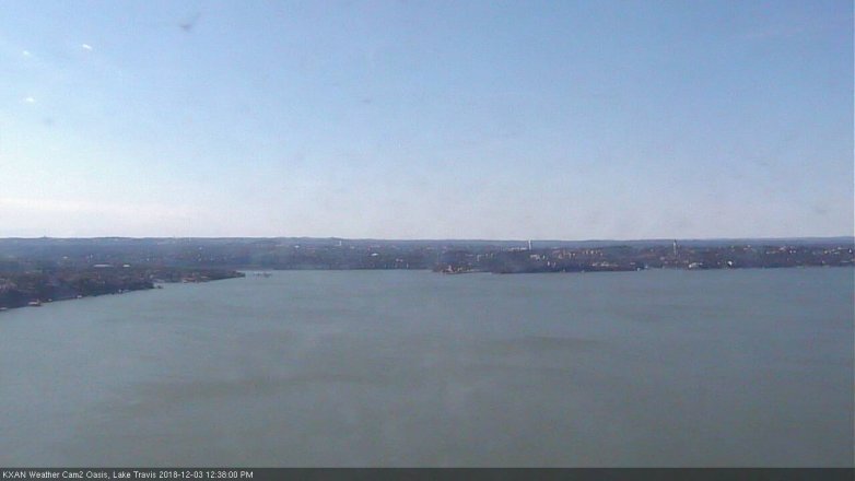 Lake Travis webcam, December 3, 2018 11:40 AM CT