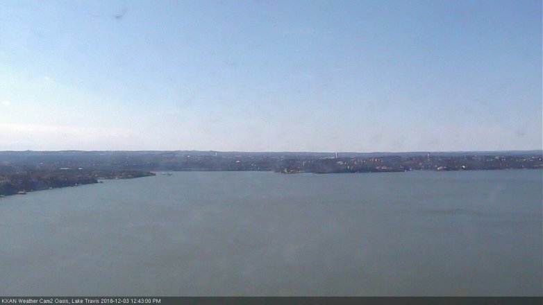 Lake Travis webcam, December 3, 2018 11:45 AM CT