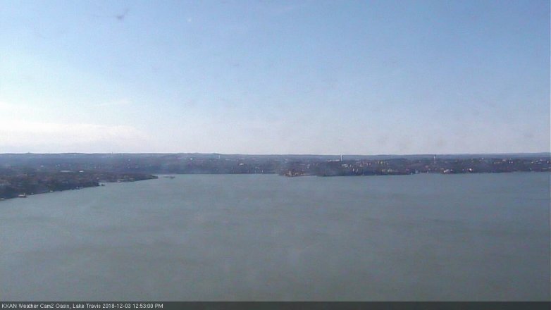 Lake Travis webcam, December 3, 2018 11:55 AM CT