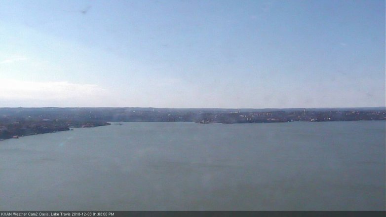 Lake Travis webcam, December 3, 2018 12:05 PM CT