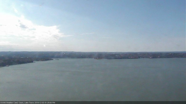 Lake Travis webcam, December 3, 2018 12:30 PM CT