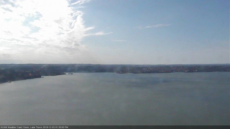 Lake Travis webcam, December 3, 2018 12:40 PM CT