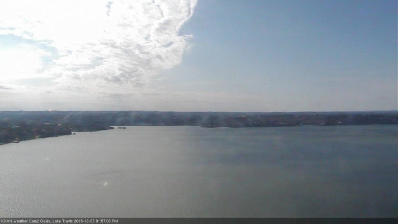 Lake Travis webcam, December 3, 2018 1:00 PM CT