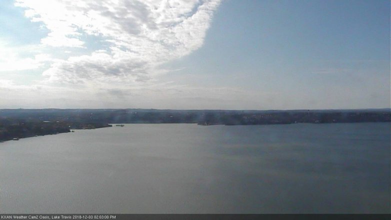 Lake Travis webcam, December 3, 2018 1:05 PM CT
