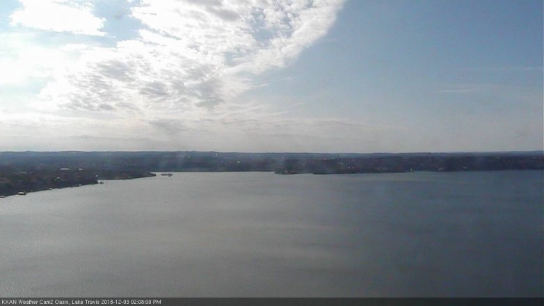 Lake Travis webcam, December 3, 2018 1:10 PM CT