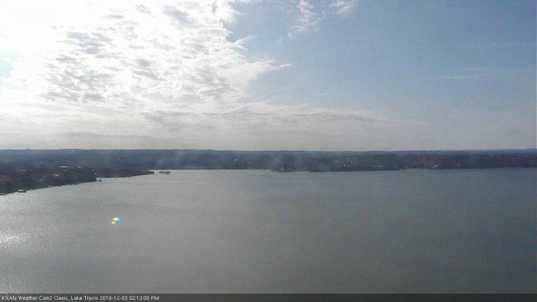 Lake Travis webcam, December 3, 2018 1:15 PM CT