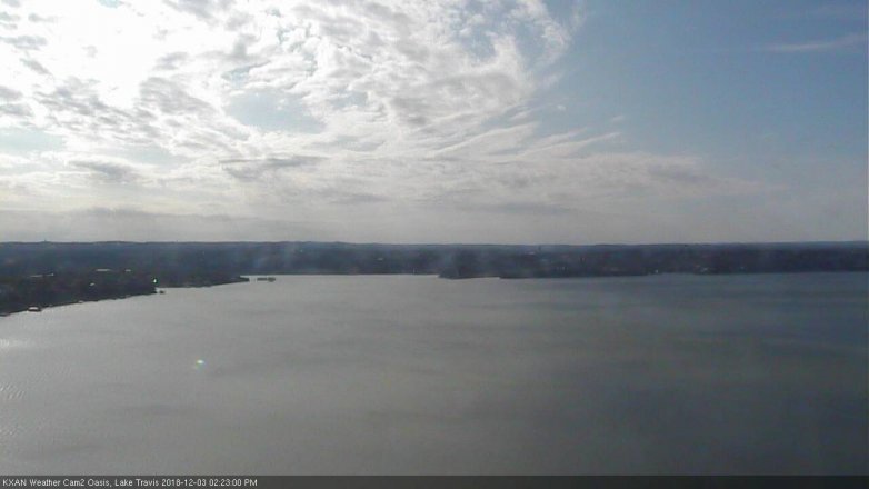 Lake Travis webcam, December 3, 2018 1:25 PM CT